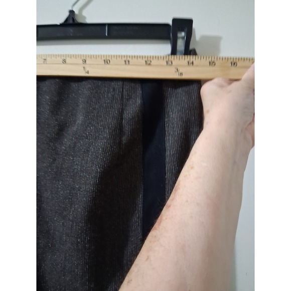 Annette Görtz Billy Brown Pinstripe Midi Skirt Contrast Stripe Size 34 NEW - Picture 6 of 7